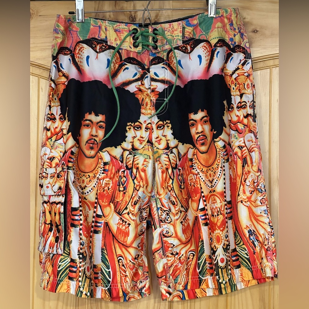 Jimi Hendrix Psychedelic Board Shorts